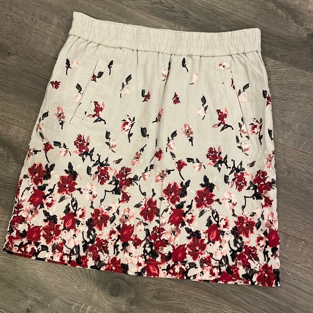 Loft Pencil Skirt Size Small Floral Casual
